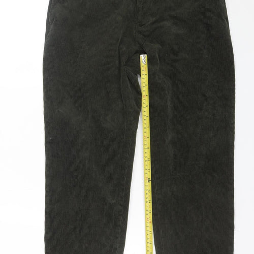 Uniqlo Men's Green Corduroy Chino Trousers Size S Regular Fit