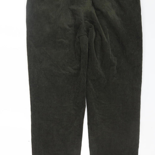 Uniqlo Men's Green Corduroy Chino Trousers Size S Regular Fit