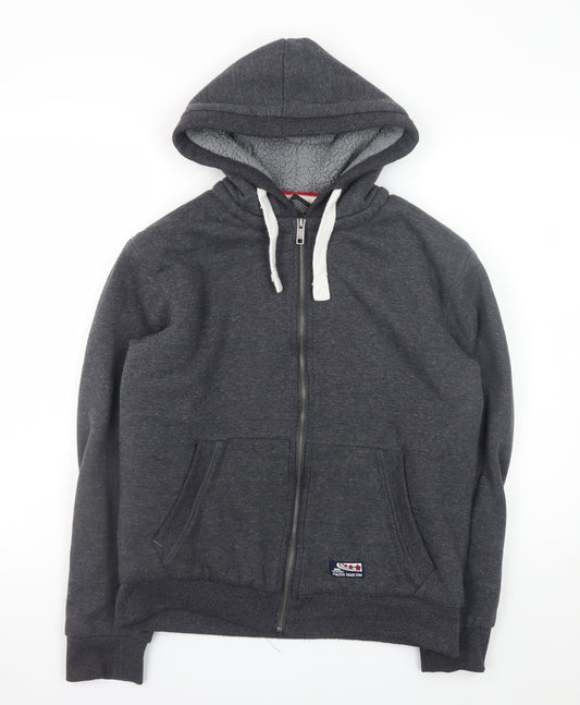 Trespass Men’s Grey Full Zip Fleece Lined Hoodie XS