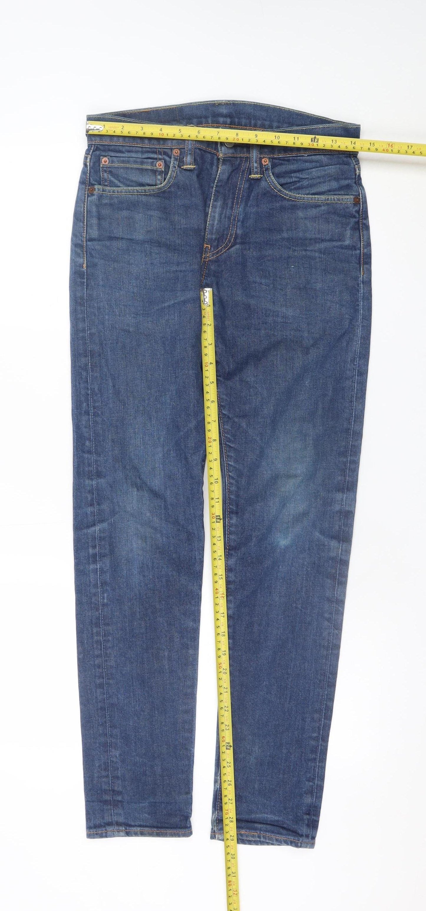 Levi's Men's Blue Straight Slim Fit Jeans W28 L32 Denim
