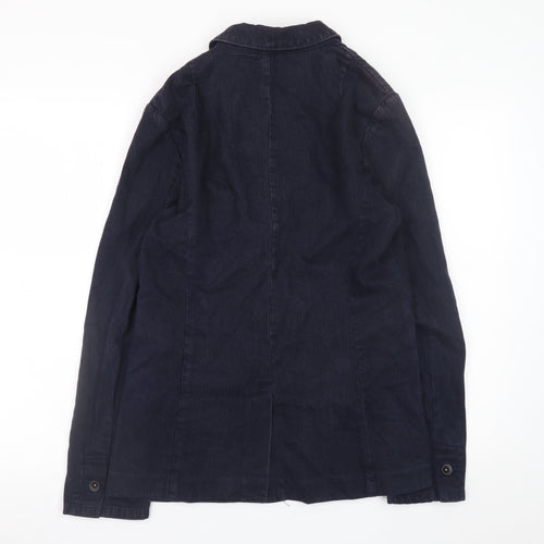 Banana Republic Women's Navy Cotton Blazer Size 10 Classic Fit