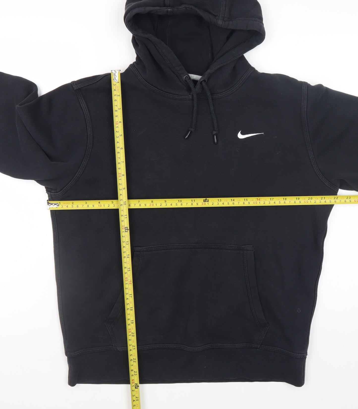 Nike Men's Black Fleece Hoodie Sweatshirt Medium Pullover Activewear