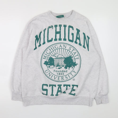 MSU Michigan State University Grey Crew Neck Sweatshirt Women’s XXS