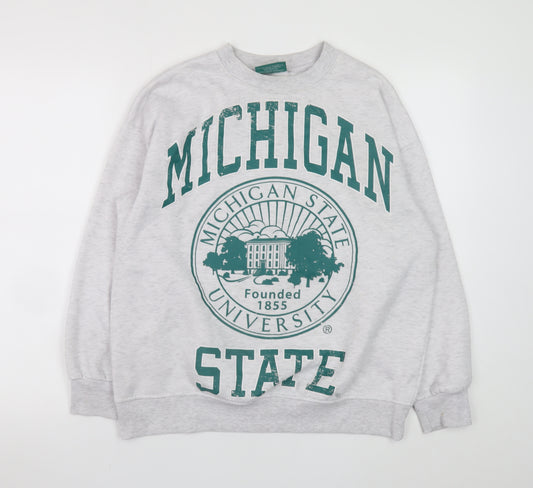 MSU Michigan State University Grey Crew Neck Sweatshirt Women’s XXS
