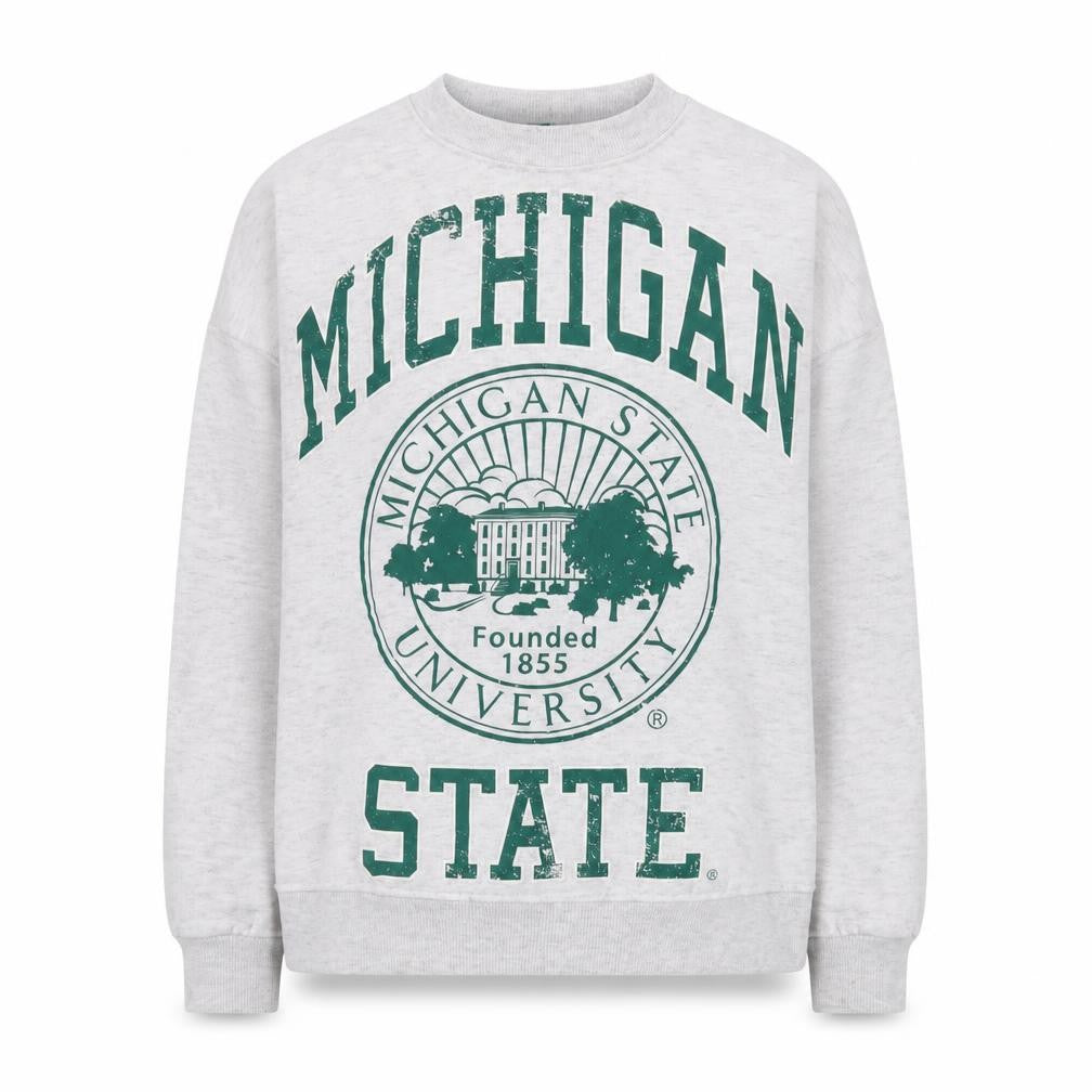 MSU Michigan State University Grey Crew Neck Sweatshirt Women’s XXS
