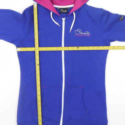 Dare2b Womens Blue Full Zip Hoodie Size 10 Cotton Blend