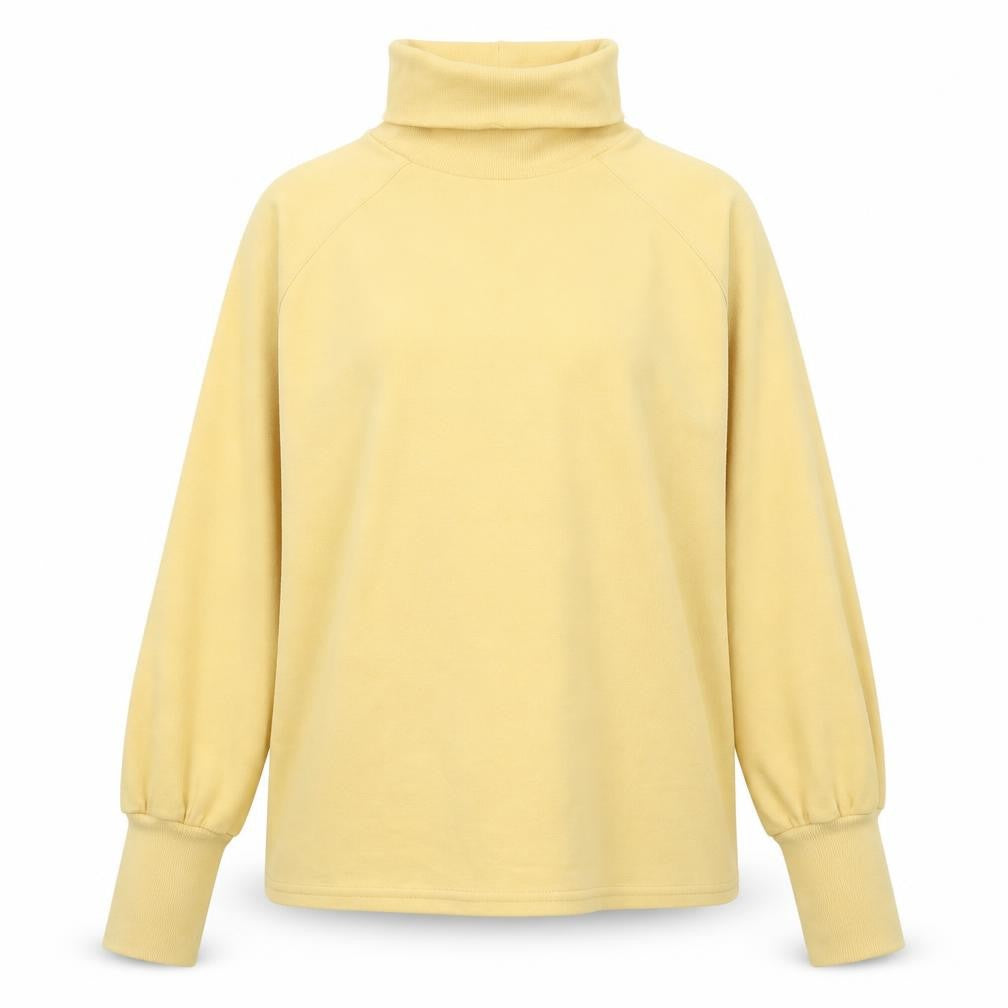 Weekenders Women Beige Roll Neck Long Sleeve Cotton Pullover Jumper Size S