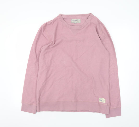 Rupert & Buckley Men's Pink Cotton Crew Neck Pullover Sweatshirt M