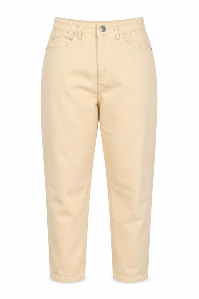 ASOS Women Beige Mom Jeans Size 10 Regular High Waist Denim