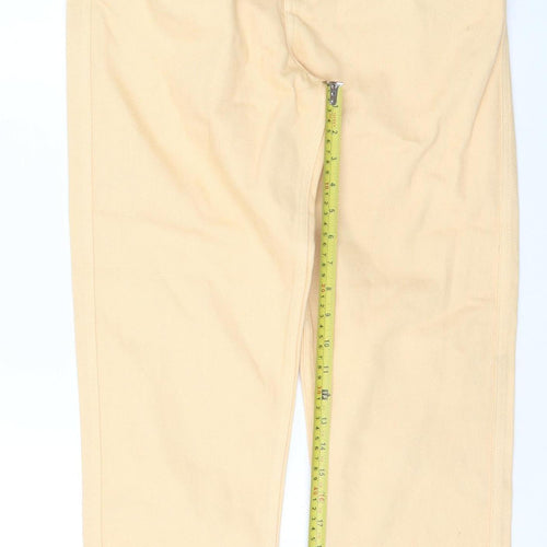 ASOS Women Beige Mom Jeans Size 10 Regular High Waist Denim