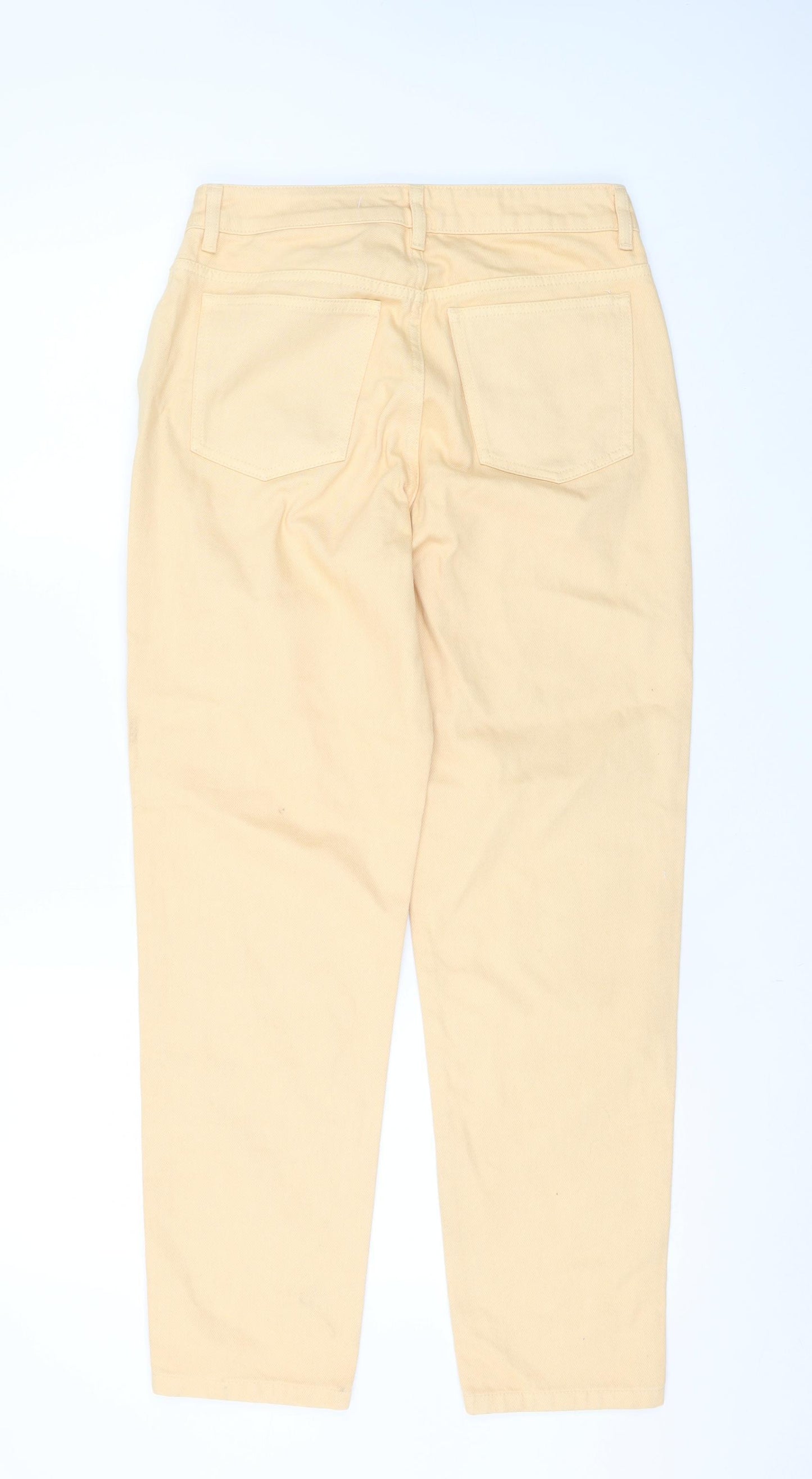 ASOS Women Beige Mom Jeans Size 10 Regular High Waist Denim