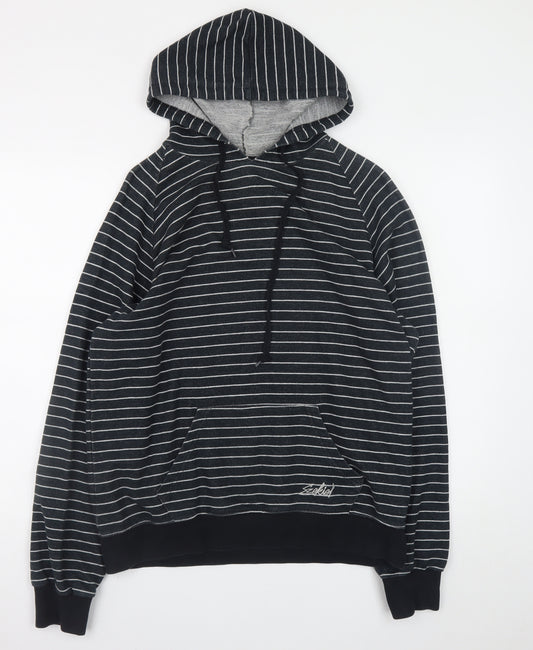 Ezekiel Men's Black Striped Pullover Hoodie Size M