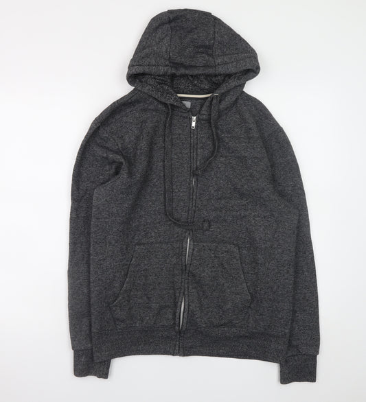 George Men's Grey Full Zip Hoodie Small Regular Fit