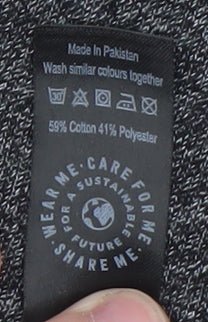 George Men's Grey Full Zip Hoodie Small Regular Fit