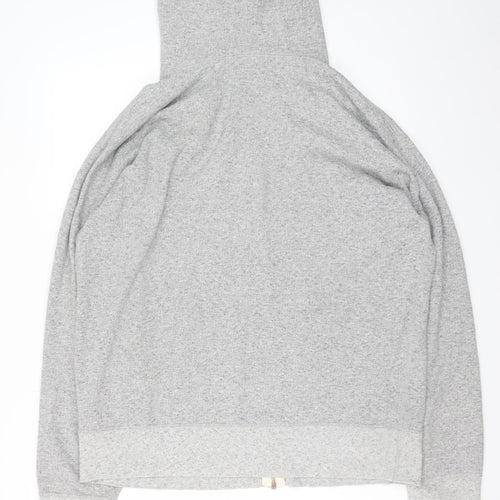 Roots Mens Grey XL Full Zip Hoodie Fleece Cotton Blend