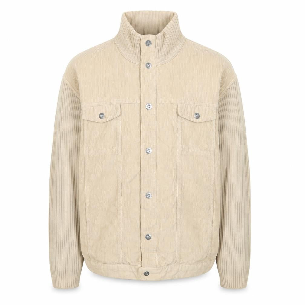 Front view of Next Men’s Beige Cotton Corduroy XL Casual Jacket