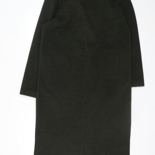 F&F Women’s Green Long Wool Blend Overcoat Size S
