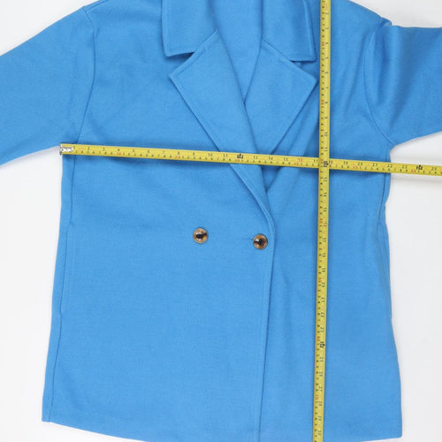 Tu Women’s Blue Size 14 Long Sleeve Mid-Length Overcoat