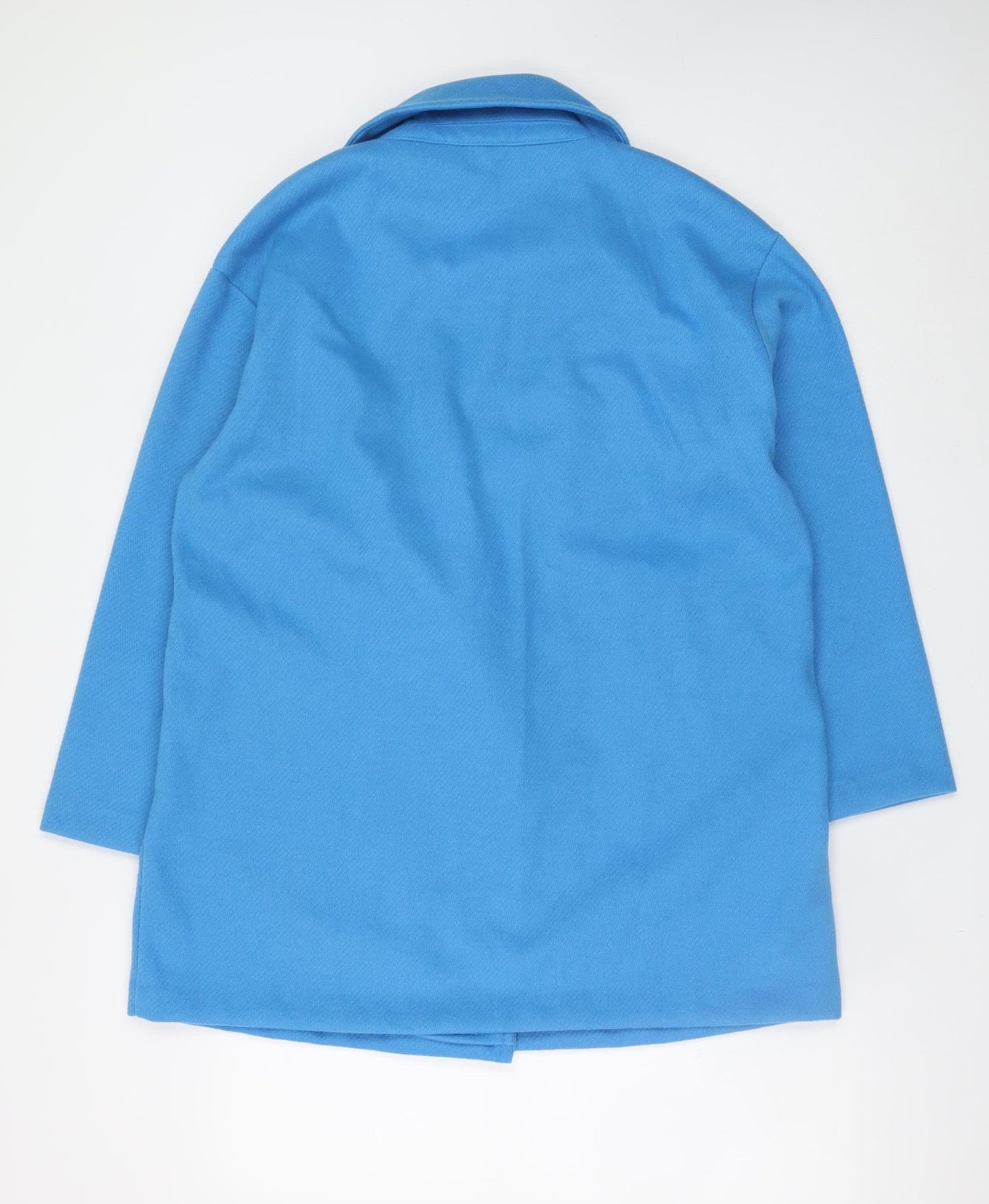 Tu Women’s Blue Size 14 Long Sleeve Mid-Length Overcoat
