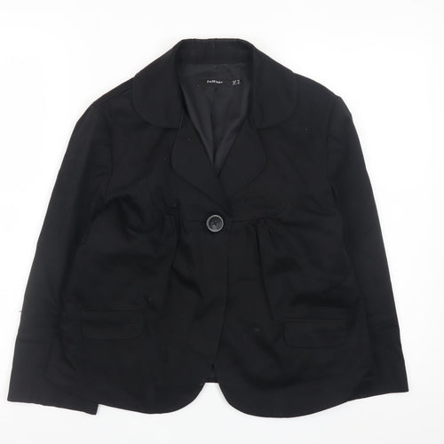 InWear Women's Black Blazer UK 10 Single-Breasted Work Jacket