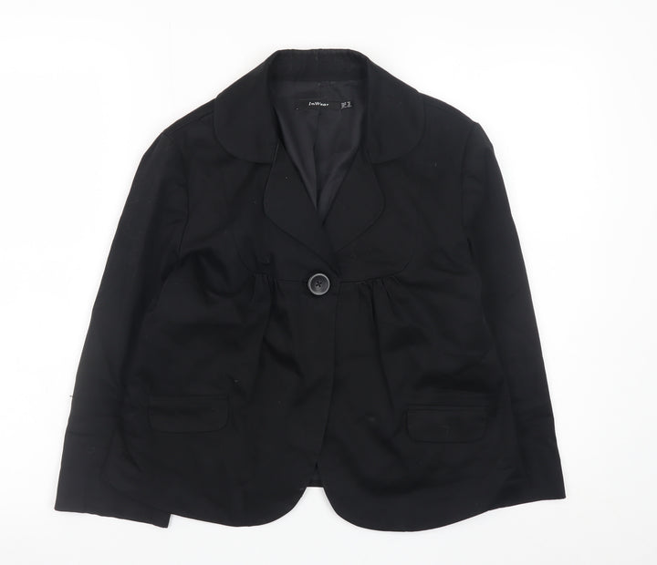 InWear Women's Black Blazer UK 10 Single-Breasted Work Jacket