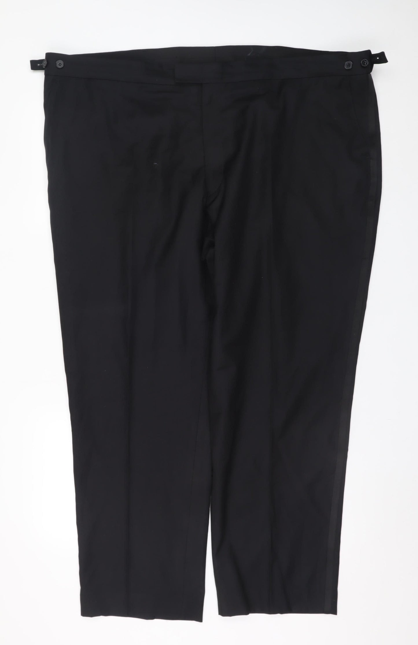 Karl Jackson Men's Black Regular Fit 48in Waist Dress Trousers