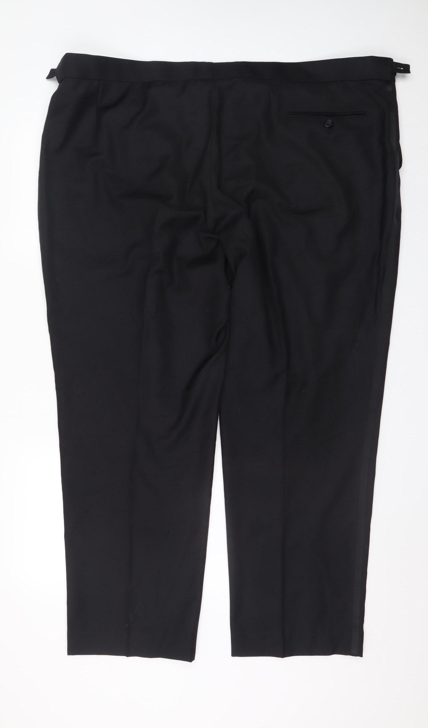 Karl Jackson Men's Black Regular Fit 48in Waist Dress Trousers