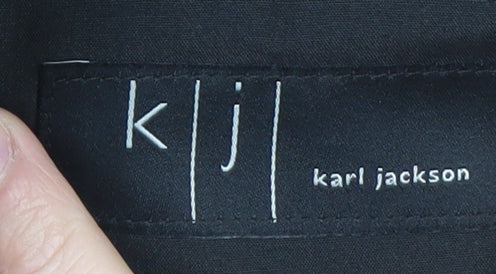 Karl Jackson Men's Black Regular Fit 48in Waist Dress Trousers