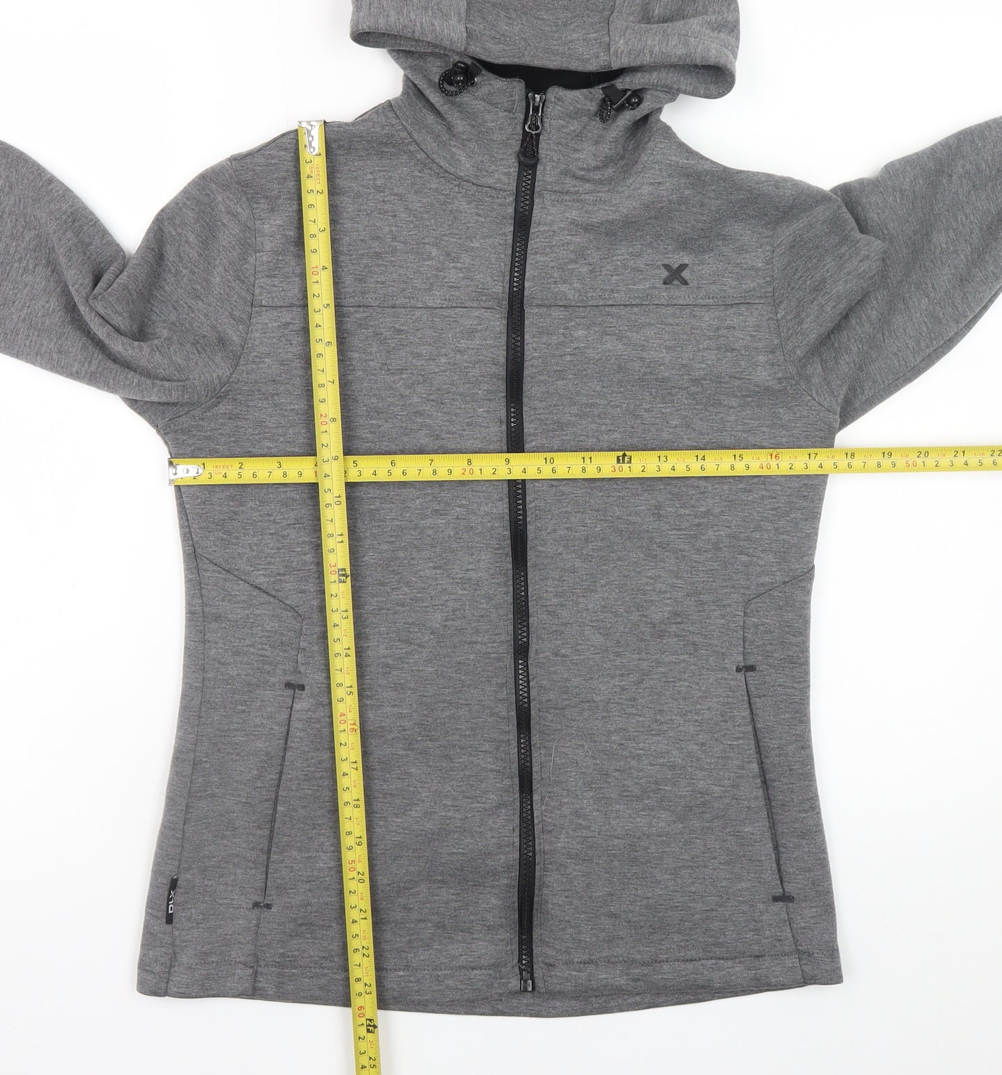 DLX Athletic Men's Grey Full Zip Hooded Sweatshirt XS