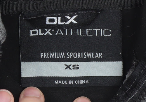 DLX Athletic Men's Grey Full Zip Hooded Sweatshirt XS