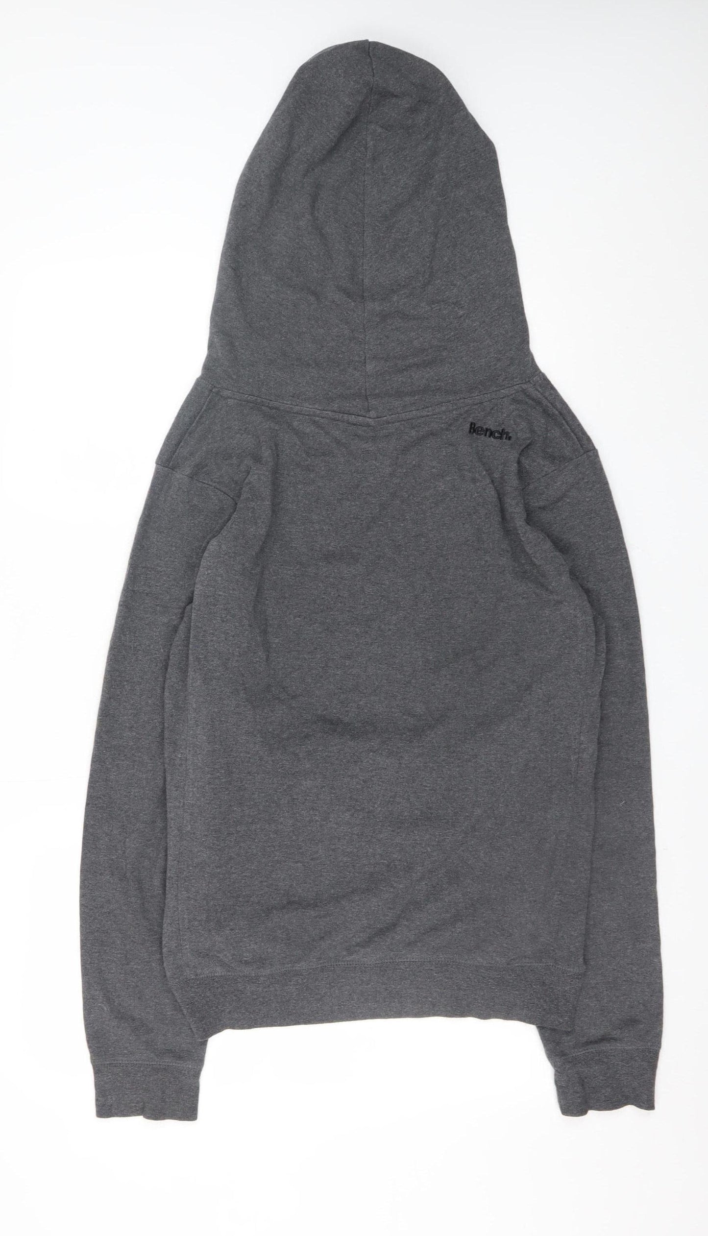 Bench Women's Grey Large Pullover Hoodie with Drawstring Cowl Neck