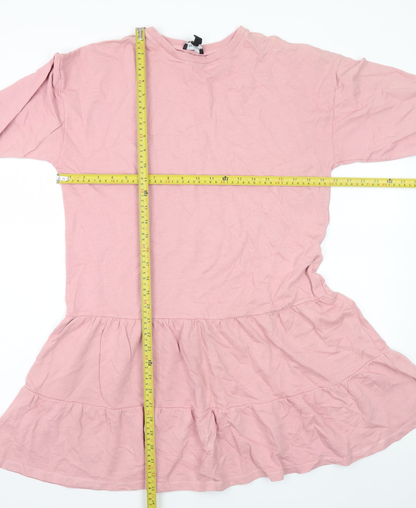 New Look Women Pink Long Sleeve Trapeze Swing Dress Size 12