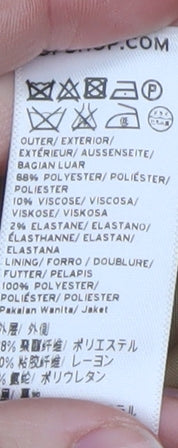 Topshop Petite Beige Mid-Length Single-Breasted Coat UK 10