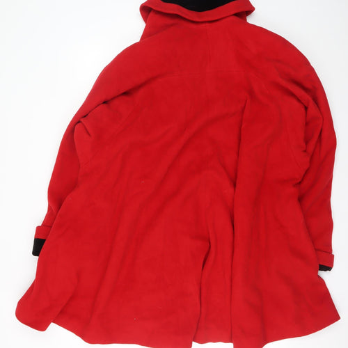 Private Line Women's Red Wool Cashmere Mid-Length Coat UK 10