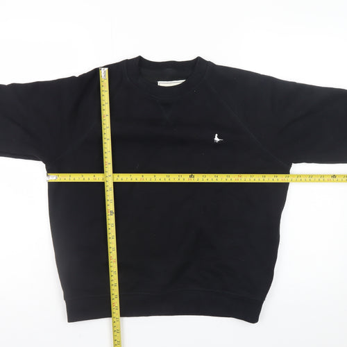Jack Wills Womens Black Cotton Crew Neck Sweatshirt Size 8