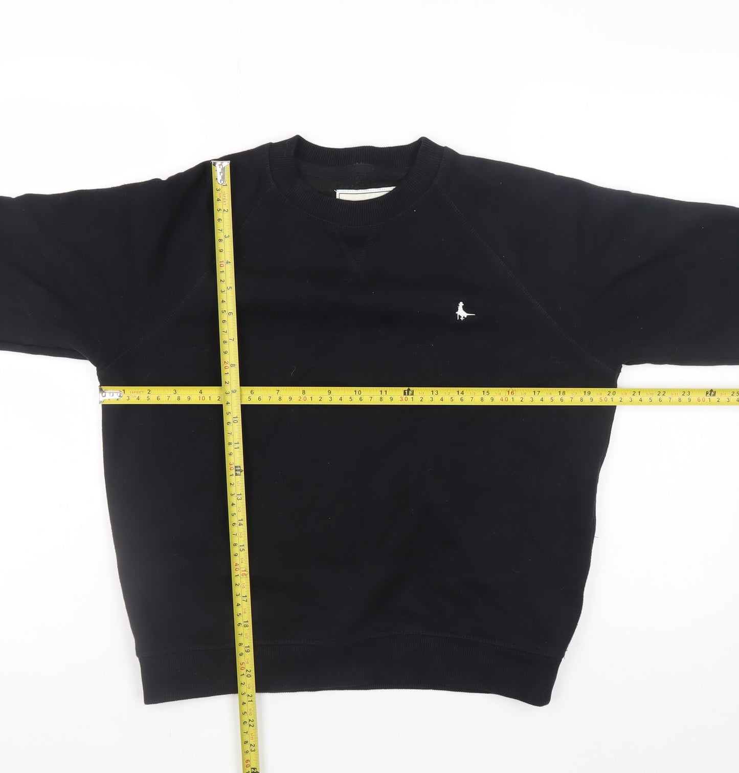 Jack Wills Womens Black Cotton Crew Neck Sweatshirt Size 8