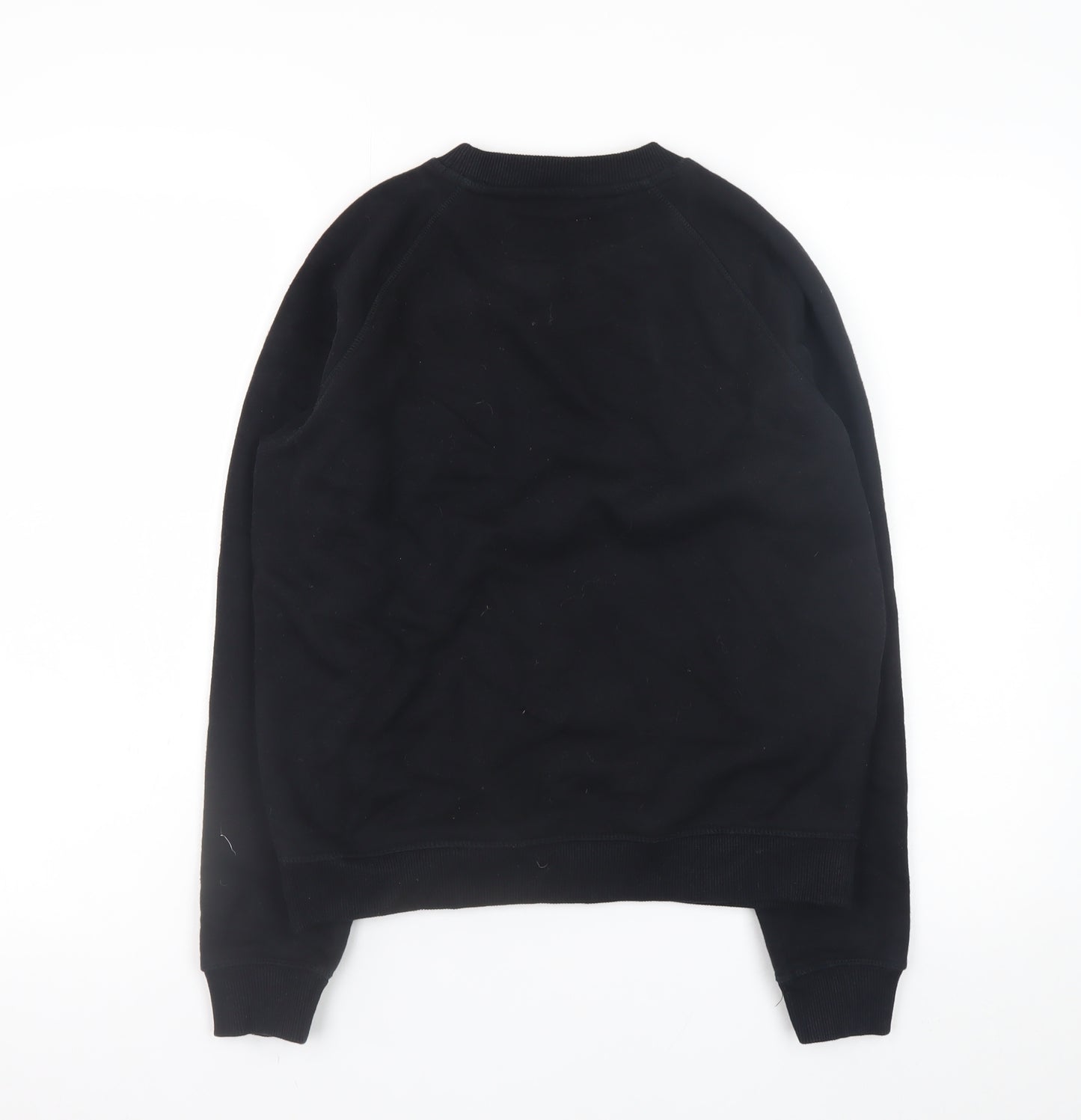 Jack Wills Womens Black Cotton Crew Neck Sweatshirt Size 8