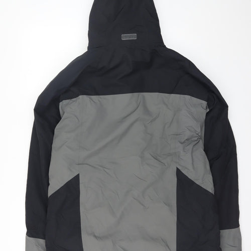 Peter Storm Men's Grey Waterproof Hooded Rain Jacket M