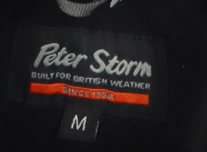 Peter Storm Men's Grey Waterproof Hooded Rain Jacket M