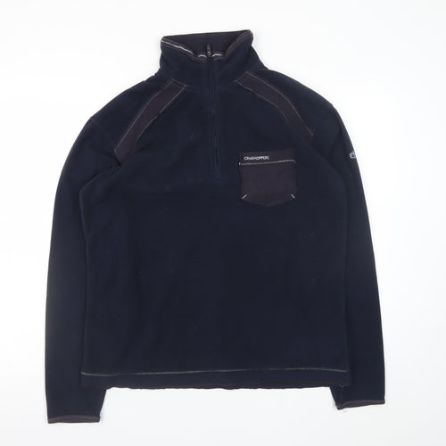 Craghoppers Men's Blue Fleece 1/4 Zip Pullover Sweatshirt M