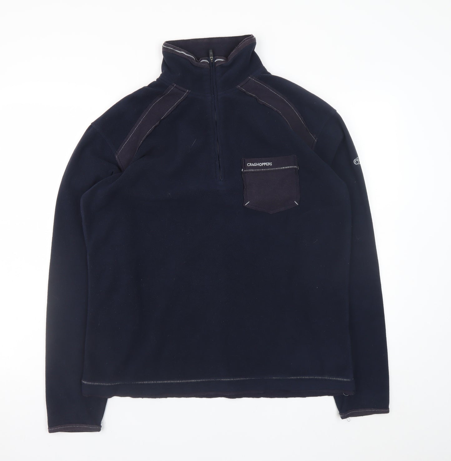 Craghoppers Men's Blue Fleece 1/4 Zip Pullover Sweatshirt M