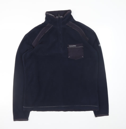 Craghoppers Men's Blue Fleece 1/4 Zip Pullover Sweatshirt M