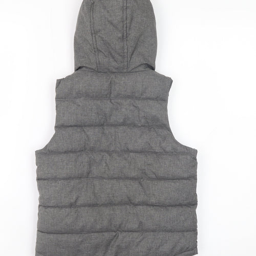 Urban Boy Grey Hooded Padded Bodywarmer Waistcoat Boys 4 Years