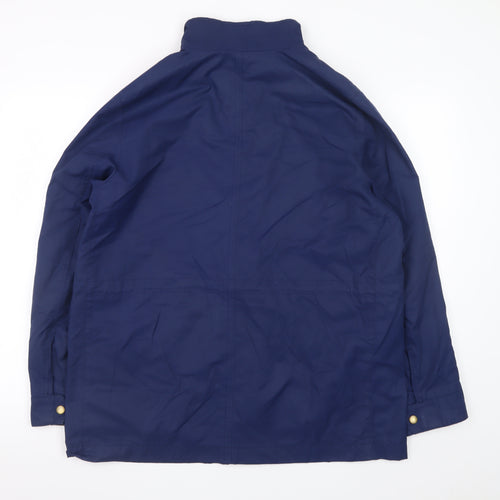 Lands' End Men's Blue Waterproof Cotton Nylon Parka Jacket L