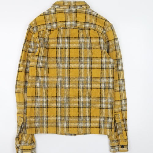 River Island Womens Yellow Check Cotton Zip Jacket XS
