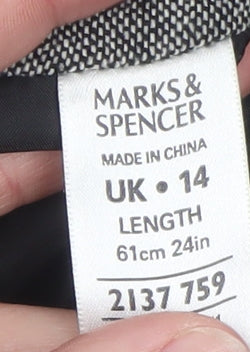 Marks and Spencer Women Grey Wool Blend Pencil Skirt UK 14