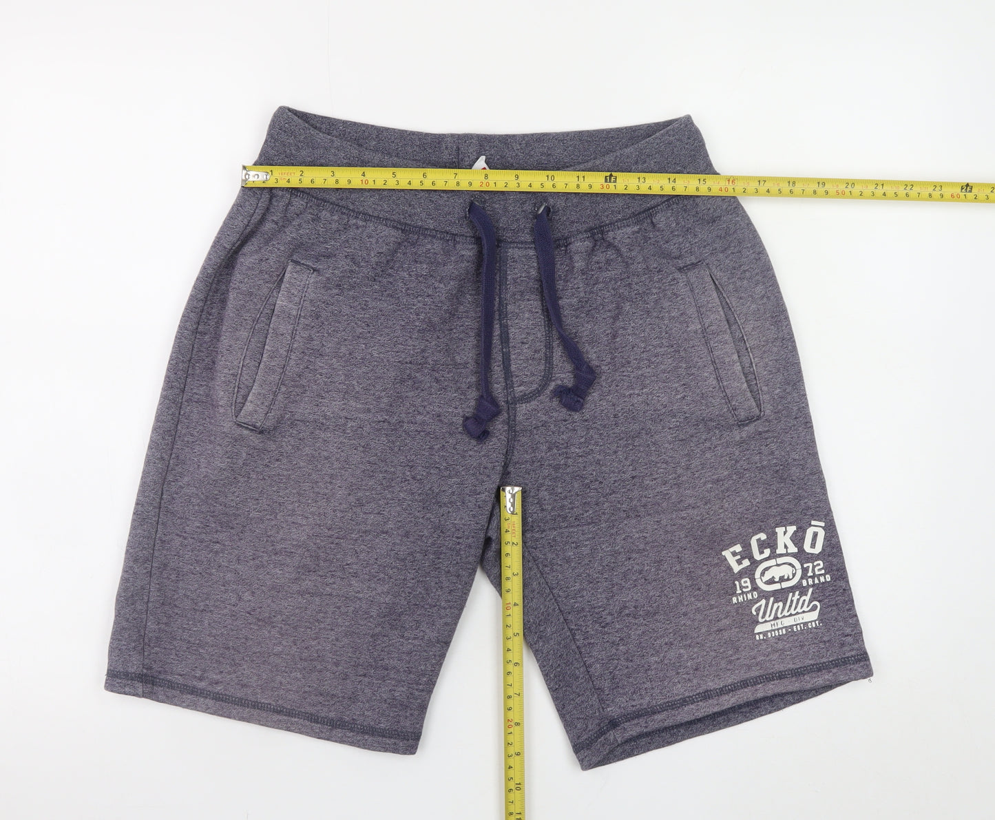 Ecko Unltd. Men's Blue Sweat Shorts Size S Casual Drawstring