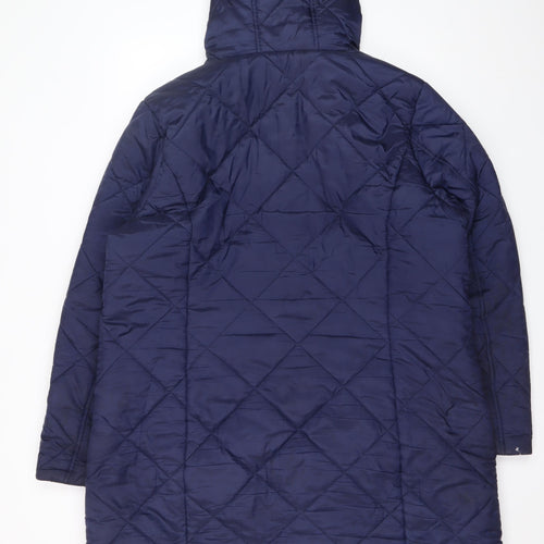 Friends Like These Women’s Blue Quilted Long Hooded Coat Size 22