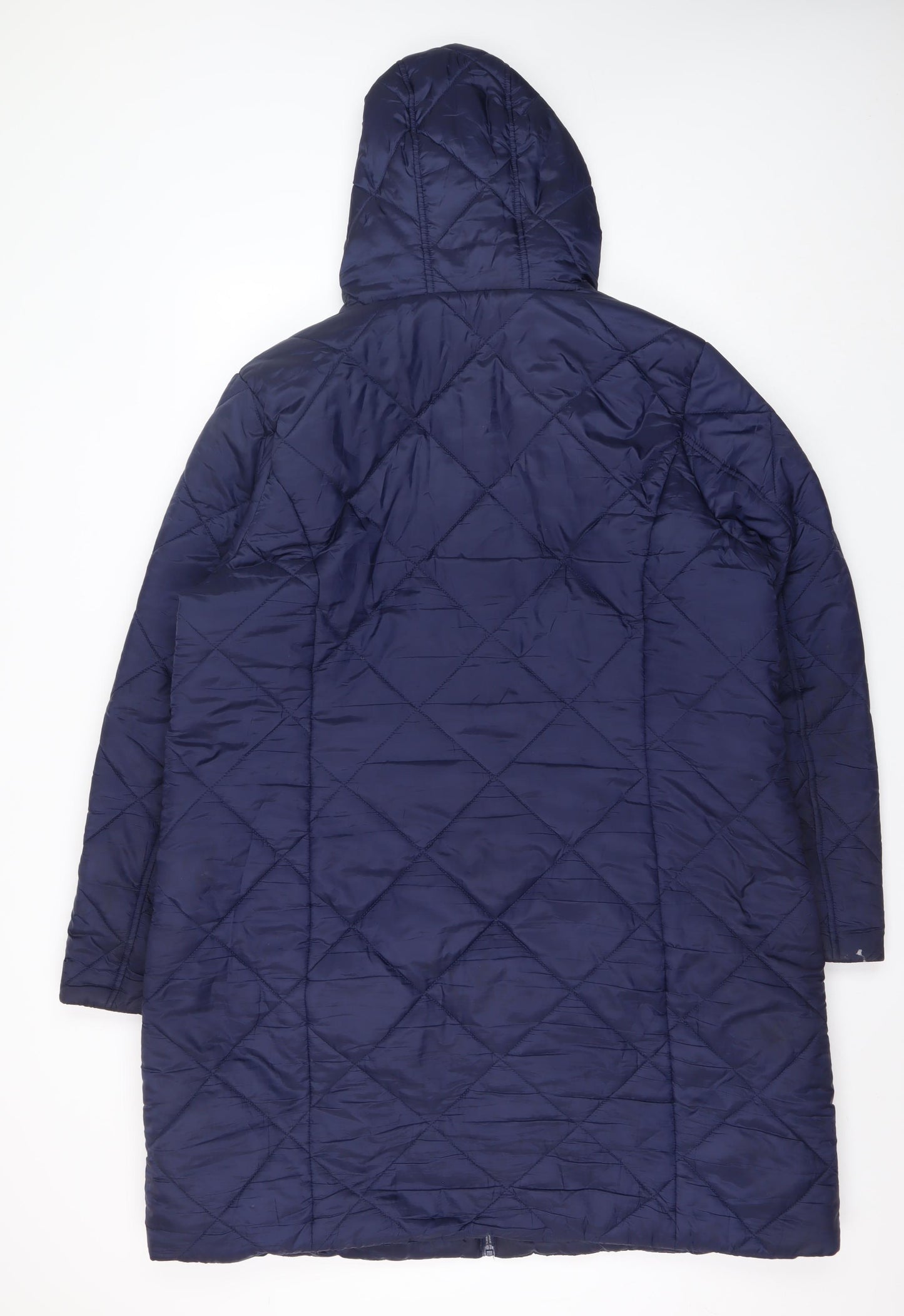 Friends Like These Women’s Blue Quilted Long Hooded Coat Size 22