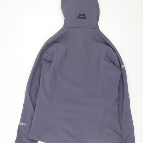 Mountain Equipment Women Purple Softshell Hooded Jacket Size 12